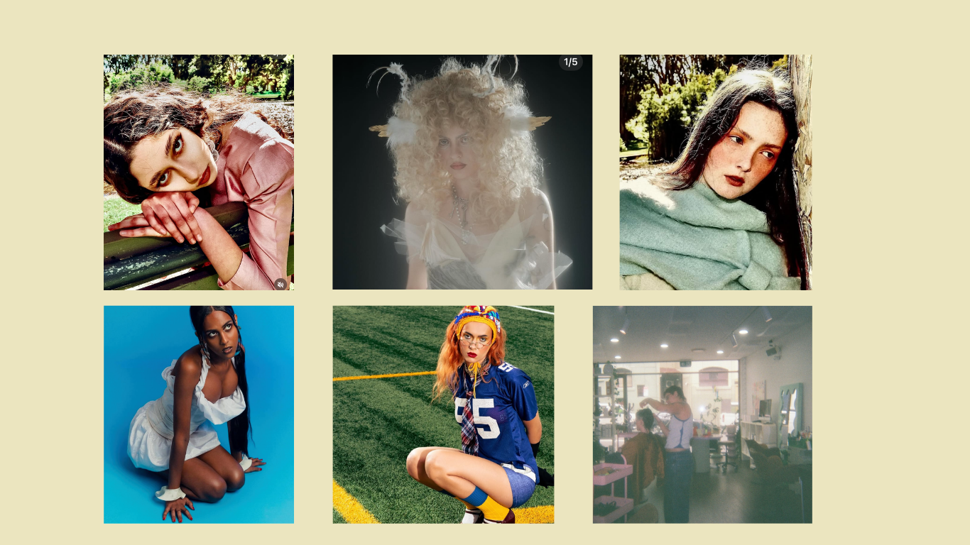 Creative makeup and hairstyling portfolio looks by Gidget Newman