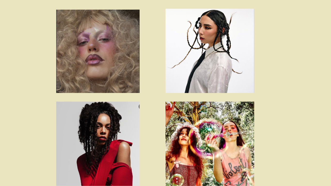 Colour, glam and editorial portfolio looks by Gidget Newman